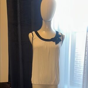 Elegant White and Black Women's Top